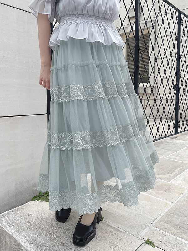 Acka／tiered tulle skirt 新品未使用　タグ付き acka tiered tulle skirt