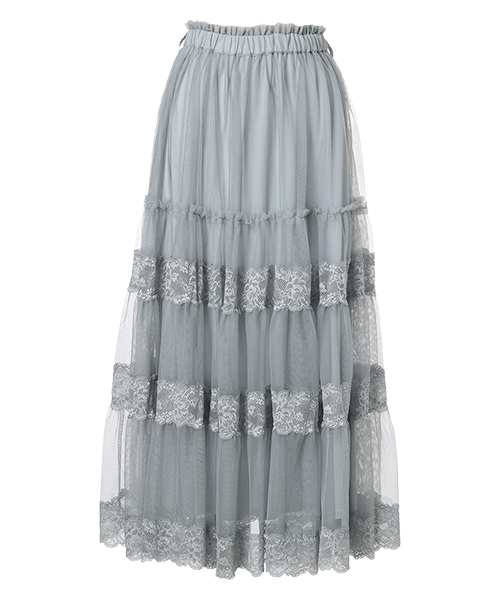 Gimmetheyoung ♥ G_STITCH GORED SKIRT/追跡付 Cording Embroidery Sweat Skirt - ecru - Mame Kurogouchi