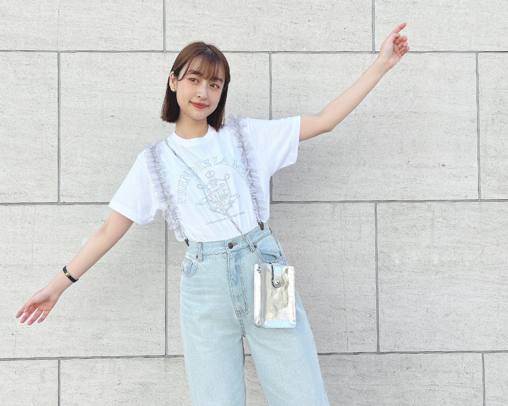 Skirt with or Suspenders or Skirt Frill Shoulder - フリル