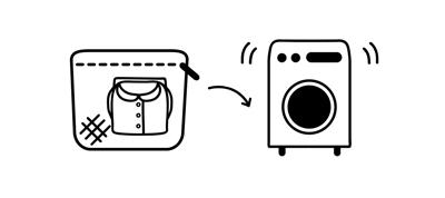 Put it in the laundry net as it is, and lightly dewater it with the washing machine.