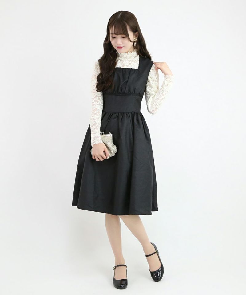 black / 162cm / layered with lace inner