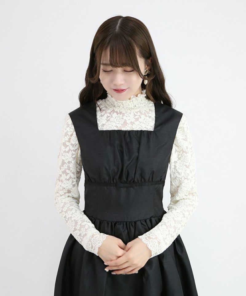 black / 162cm / layered with lace inner