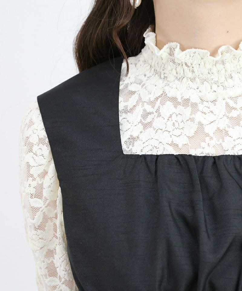 black / 162cm / layered with lace inner