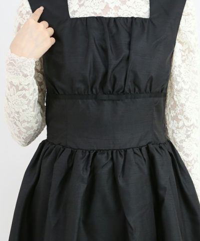 black / 162cm / layered with lace inner