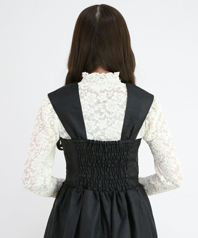 black / 162cm / layered with lace inner
