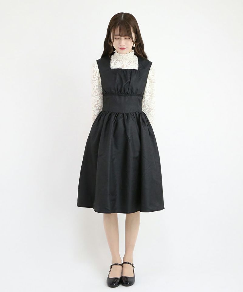 black / 162cm / layered with lace inner