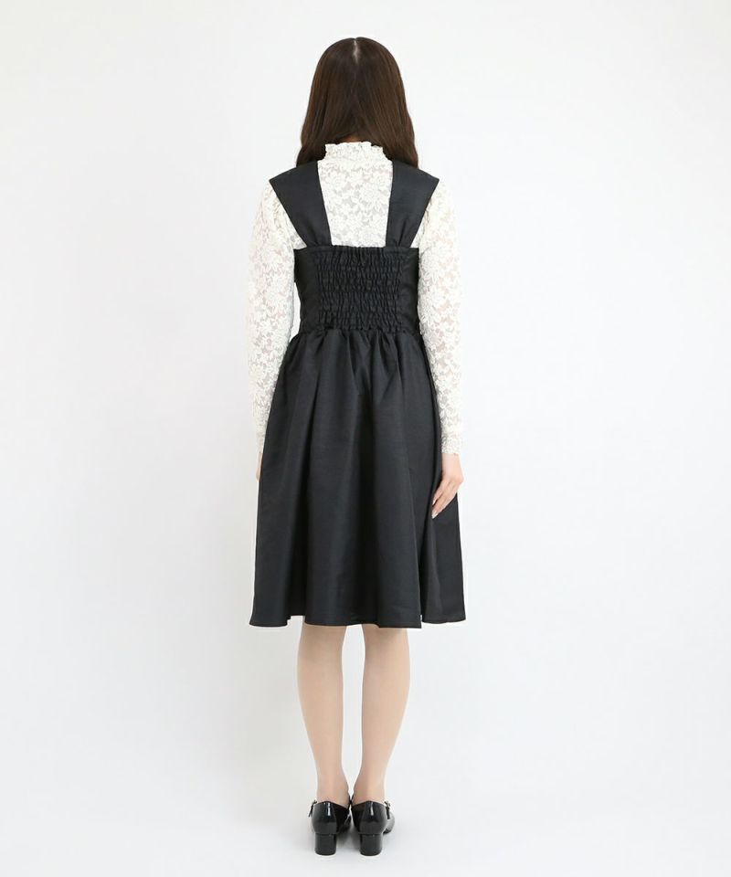 black / 162cm / layered with lace inner