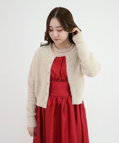 red / 153cm / layered with cardigan