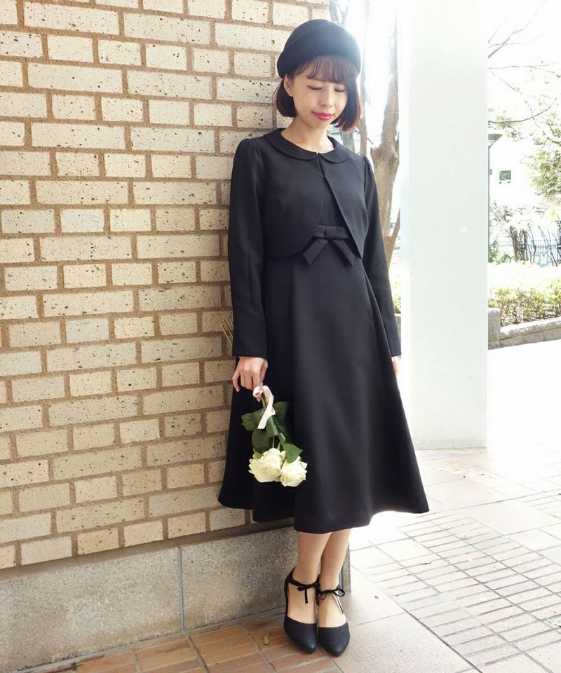 black / 158cm / Coordination with round collar jacket
