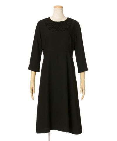 ヨークレース使いワンピース【オケージョン】/F i.n.t Black Formal