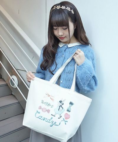 *キャンディバニープリントトート/SweetsCollection [21GC01a002]