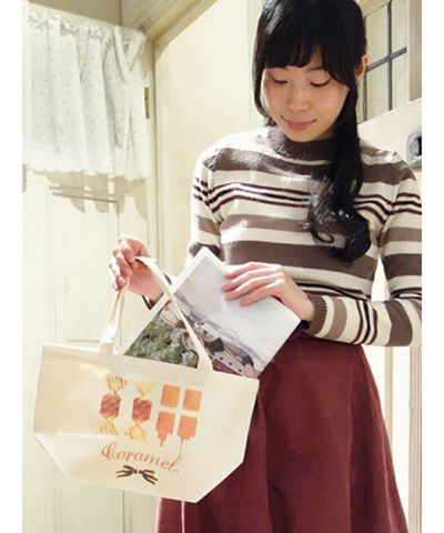 * Melt caramel print lunch tote / SweetsCollection [19GC01a004]