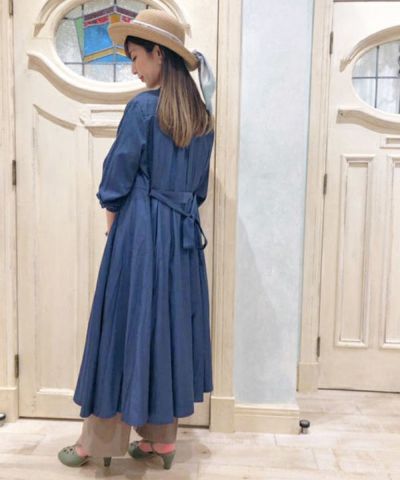 □角衿ロングシャツワンピース/an another angelus [29BE03j008 □角衿ロングシャツワンピース/an another angelus [29BE03j008