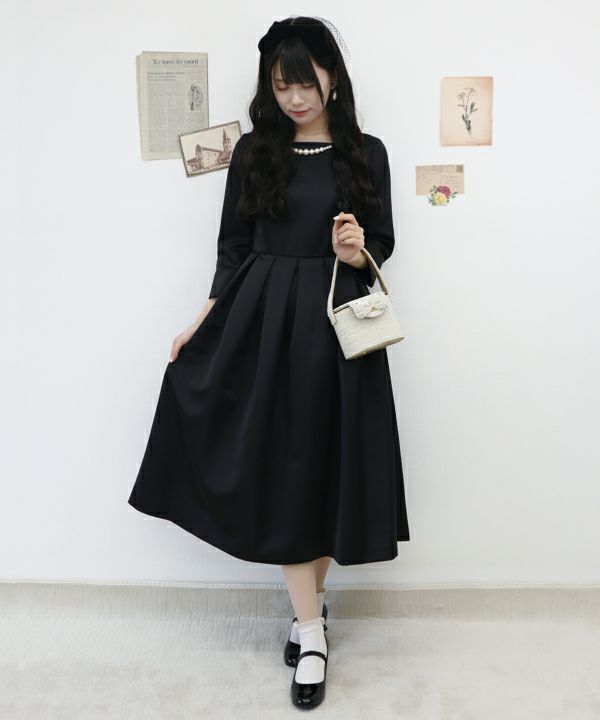 フィフィアンドロメオ ブラックレース パールネックレス