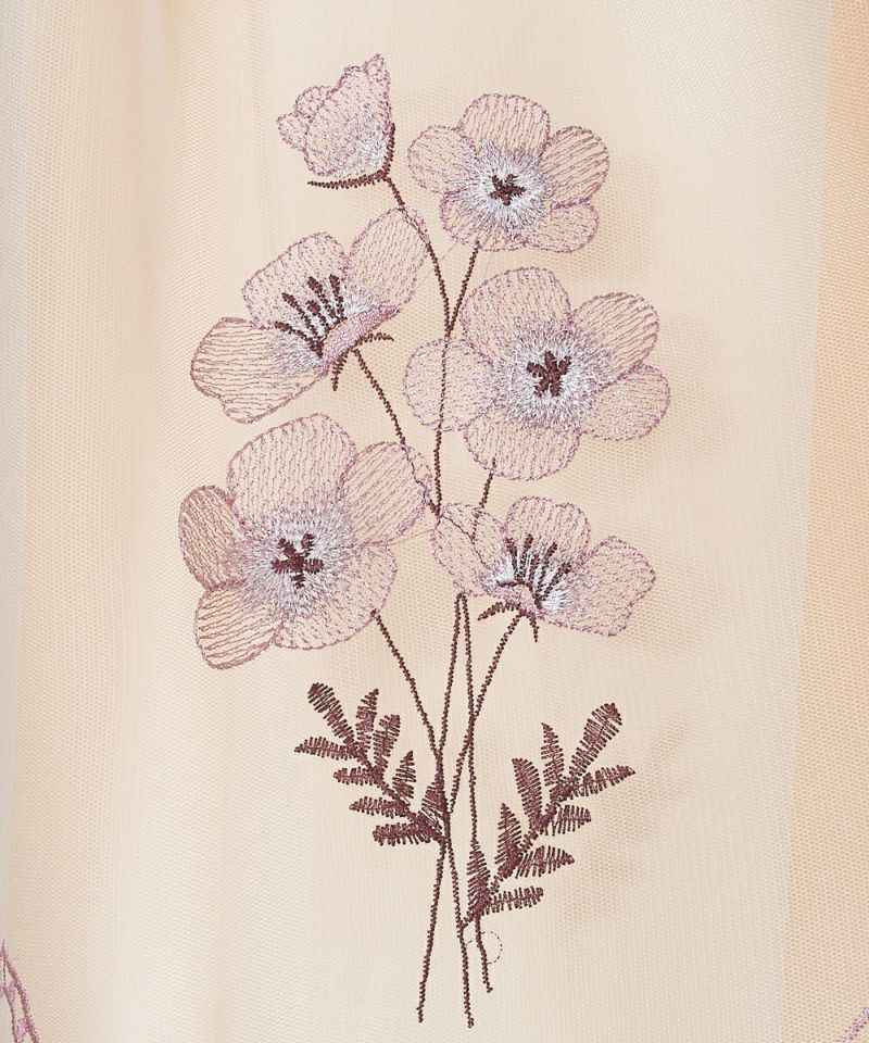 an another angelus】ネモフィラ刺繍チュールスカート (フィント