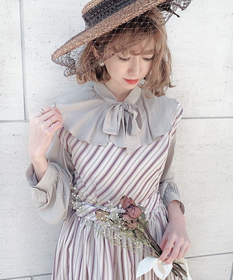 アトリエgg フード付きストライプワンピース アトリエgg フード付きストライプワンピース セール】 ◇ストレッチ