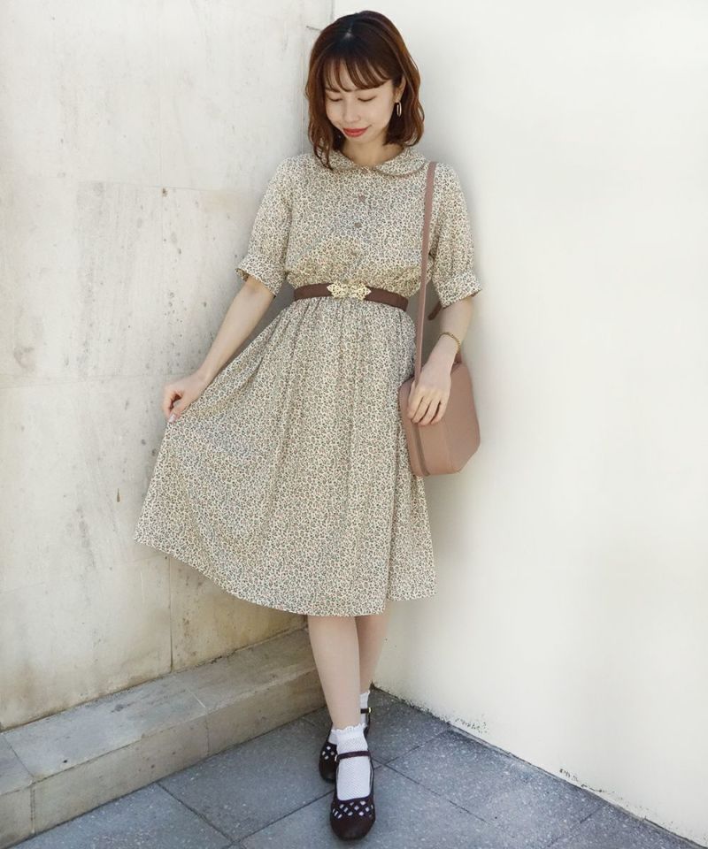 Ｆｉｎｔ パンピング使い小花柄ワンピース パイピング使い小花柄ワンピース/F i.n.t [33AE02h012] | F