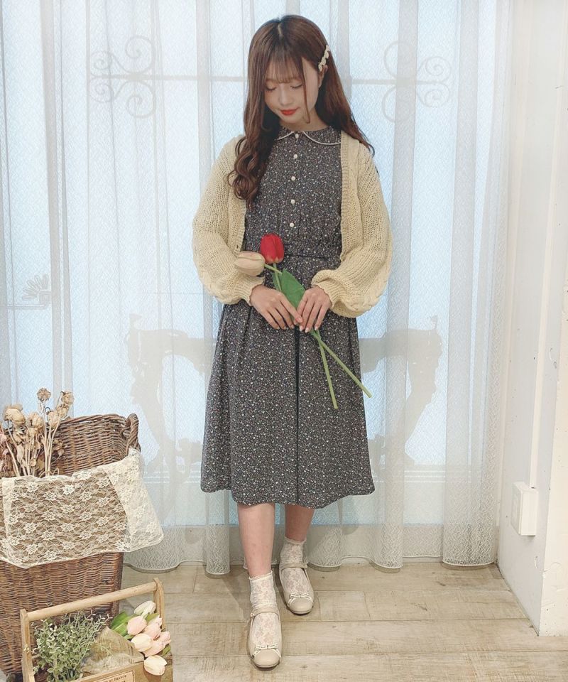 パイピング使い小花柄ワンピース/F i.n.t [33AE02h012] | F