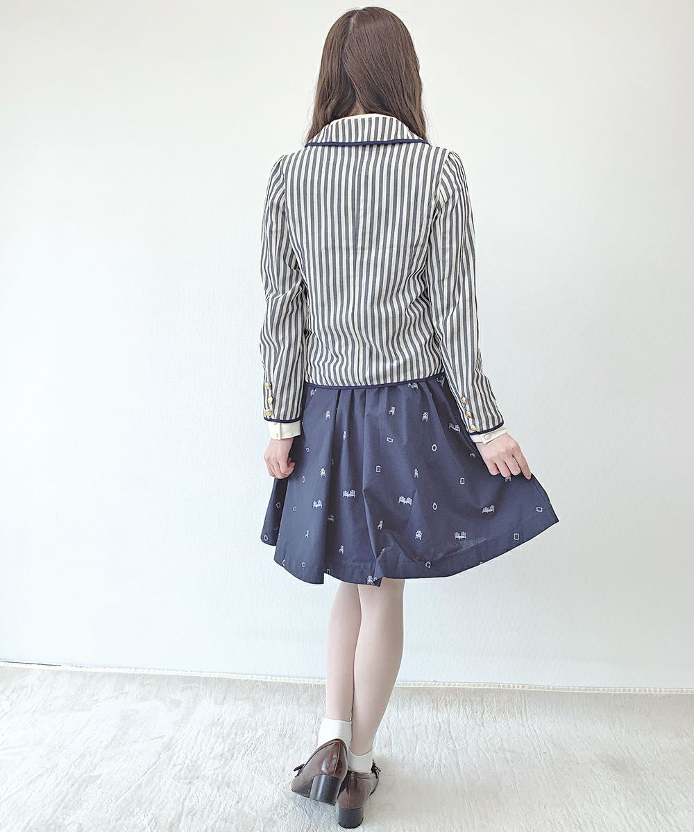 □ワッペン付きストライプジャケット/F i.n.t [0003133200] | F i.n.t