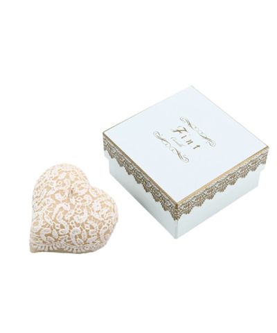 Lace pattern heart candle (scent of ginger rose) / Fine Candle [0081802100]