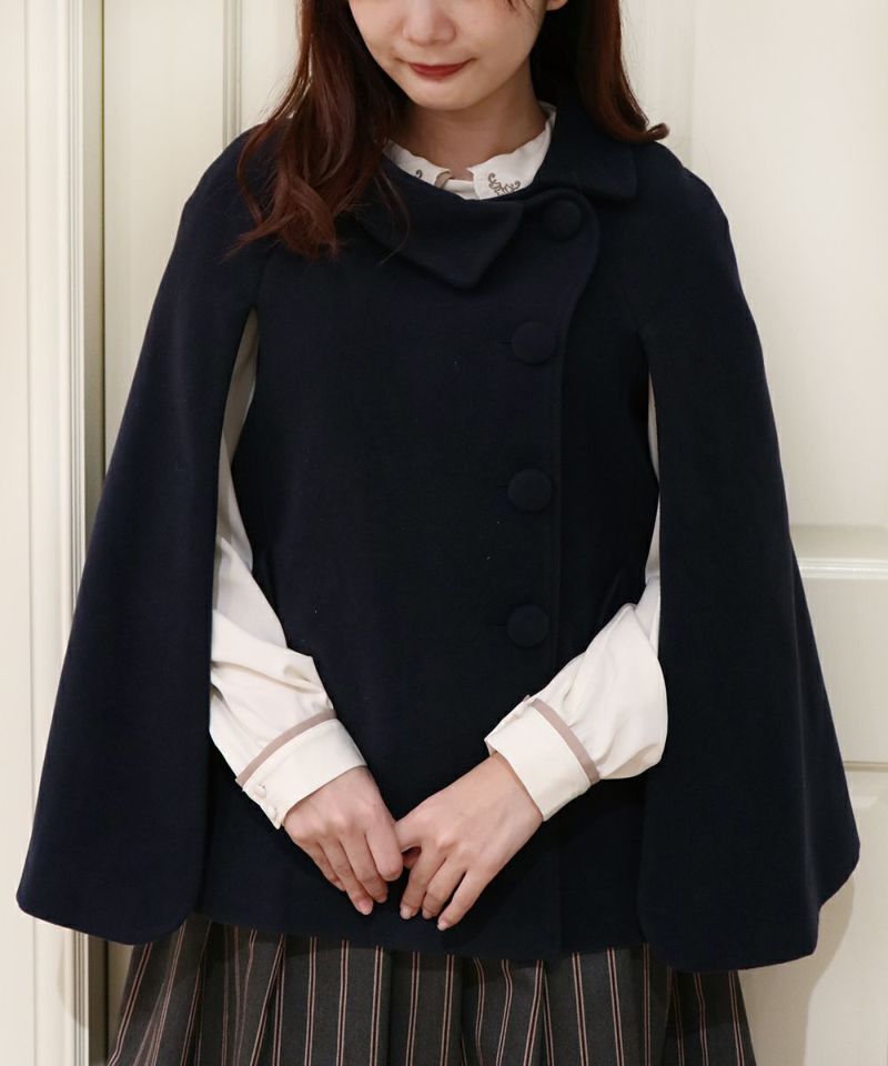 サイド釦ケープコート/F i.n.t [36AD03j002] | F i.n.t公式通販サイト