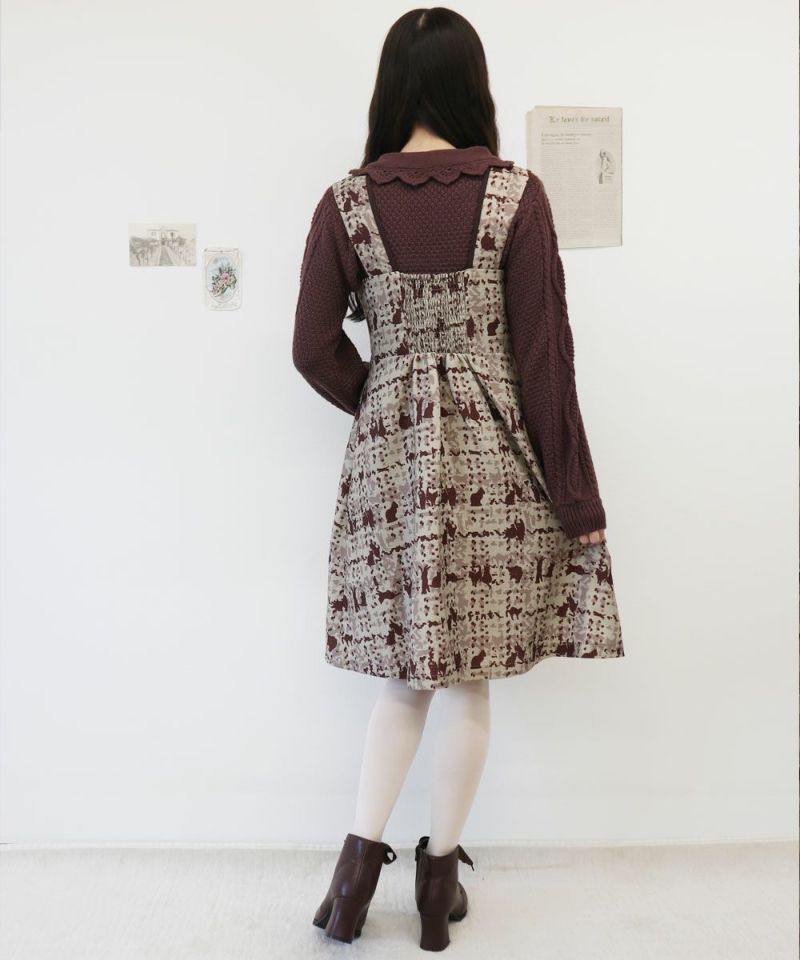 beige × brown / 162cm