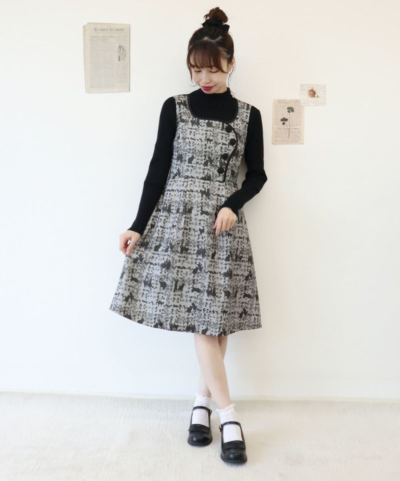 gray × black / 158cm