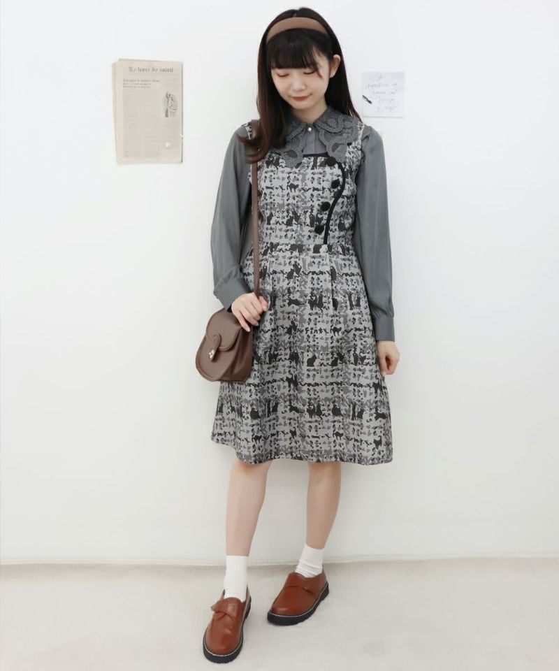 gray × black / 158cm