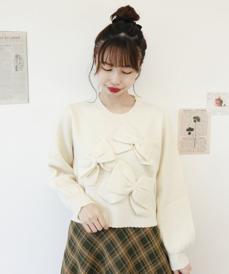 23区 リボン付きベージュ半袖トップス 38サイズ 新品　未着用 セット商品/サイズ38【23区】ブラウス春夏×カットソー春夏 / ONWARD