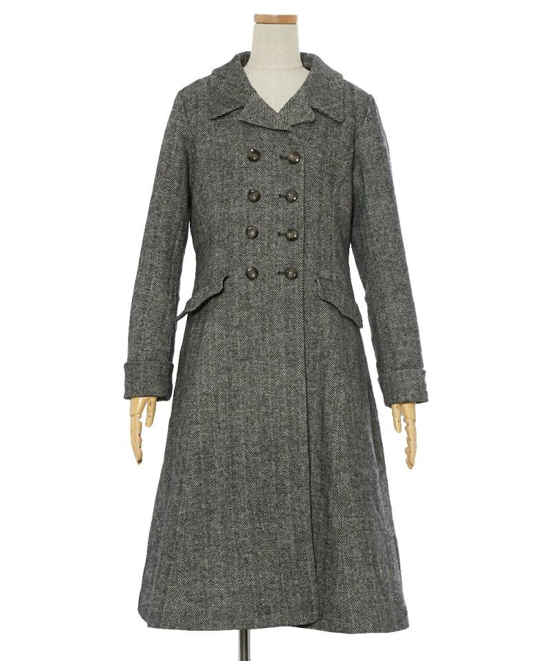 変形開衿ヘリンボーンコート/an another angelus [36BD03j004] | F