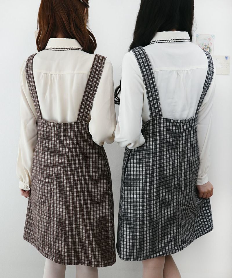 左:158cm (beige×brown) / 右:162cm (gray×black)