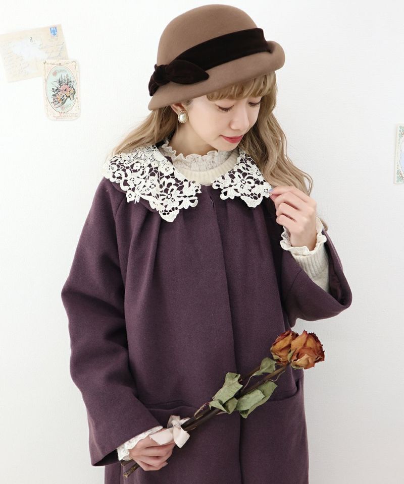 レース衿付きオーバーコート/an another angelus Limited [36DD03j003