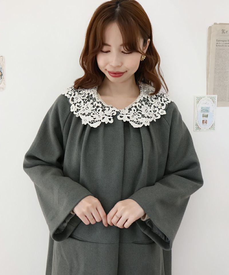 レース衿付きオーバーコート/an another angelus Limited [36DD03j003