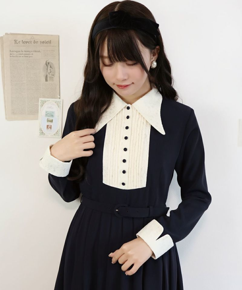 【週末セール】an another angelus クレリックレースヨーク切替 an another angelus クレリックレースヨーク切替ワンピース - メルカリ