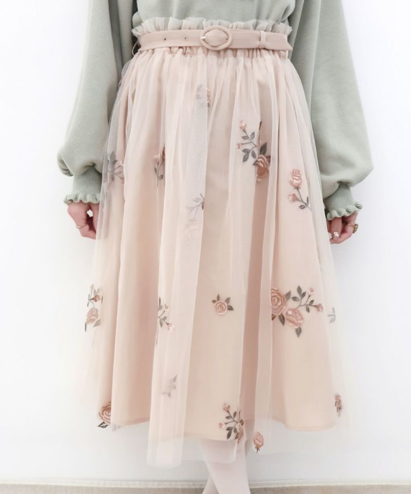 n.k atelier flower belt うさぎ付き　フリルベルト florist ベルト 「5タイプ展開」レイヤードレースリボンフリル