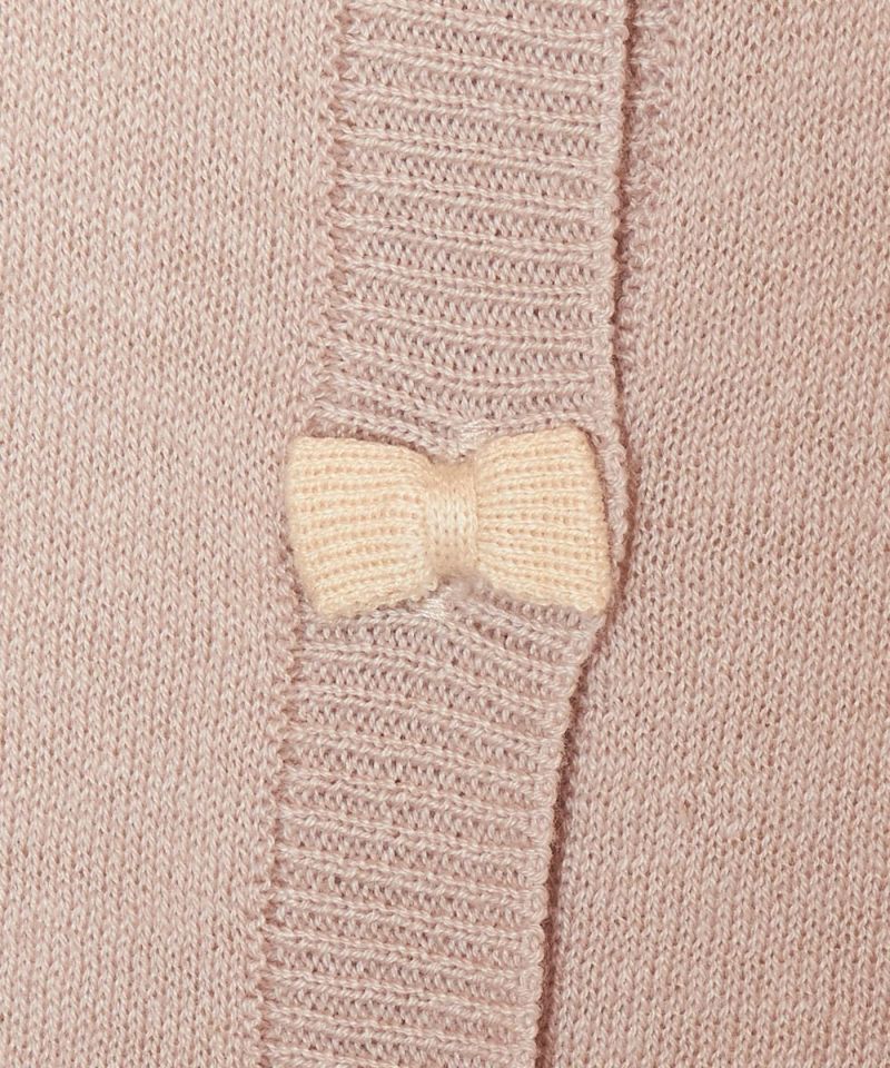 リボンボタン (pink beige)