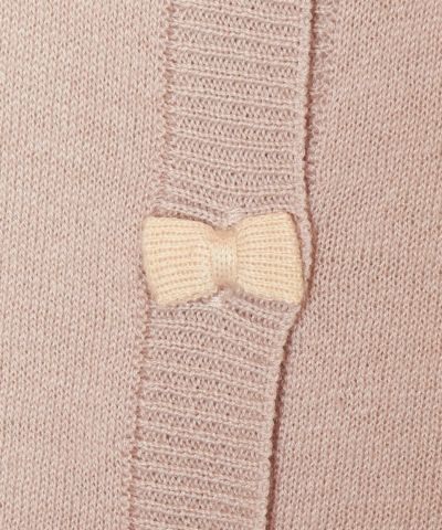 リボンボタン (pink beige)