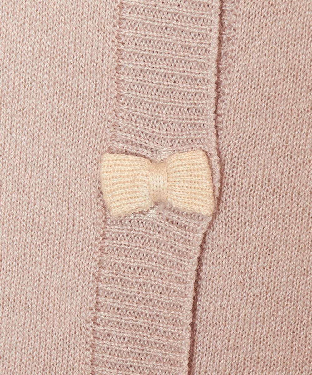 リボンボタン (pink beige)