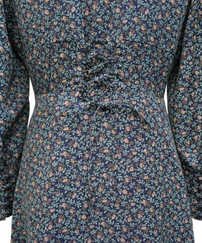 Back lace-up (navy)