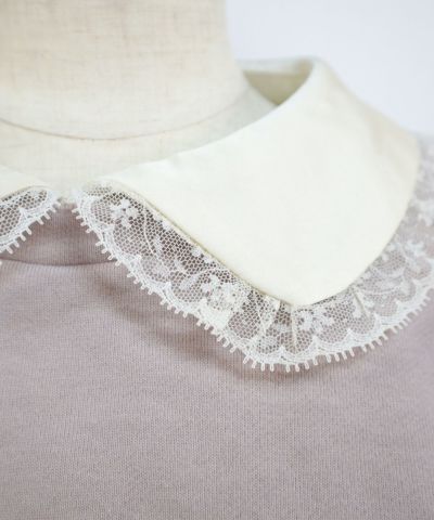 Collar up (pink beige)
