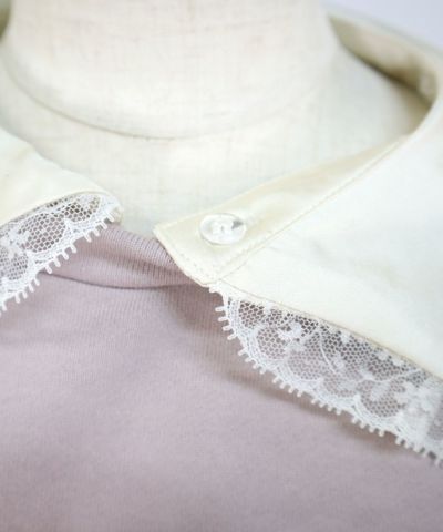 Collar button up (pink beige)