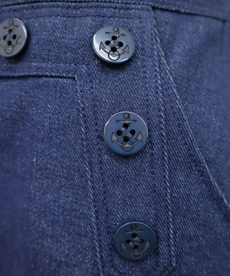 釦アップ (indigo)