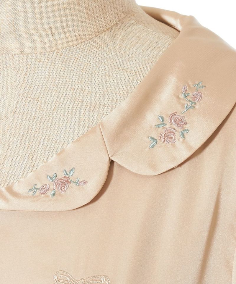Collar up (pink beige)