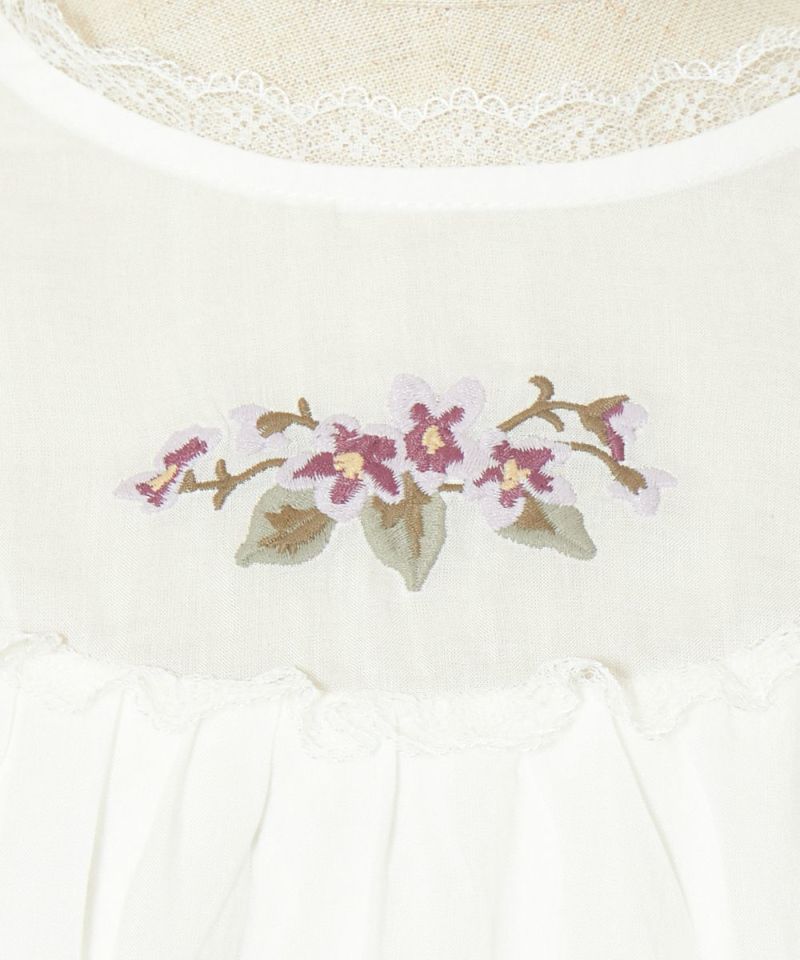 刺繍アップ (off white× purple)