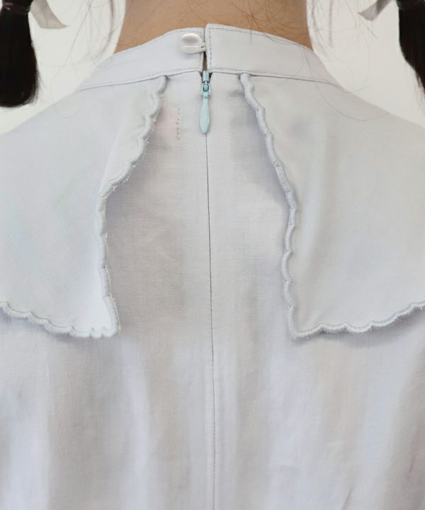 light blue / back zipper