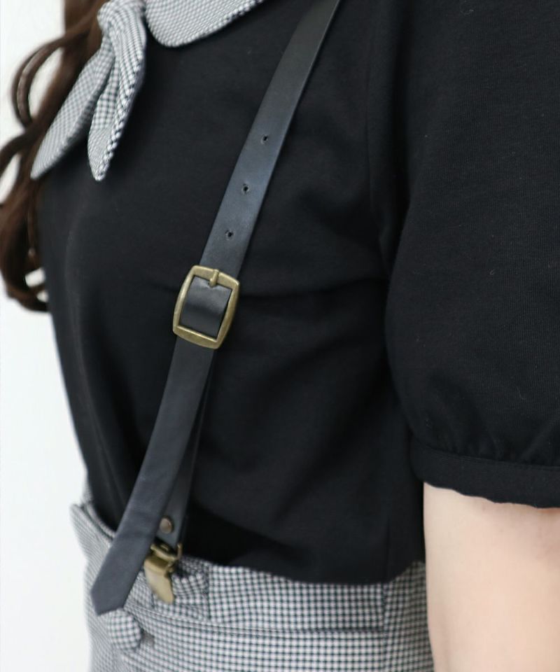 black × white / suspenders