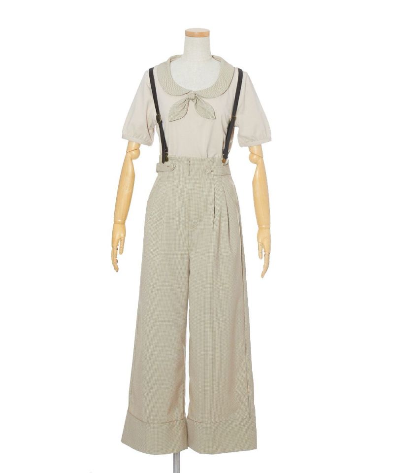 セットアップ (beige×white)