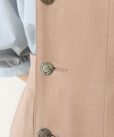 pink beige / button up