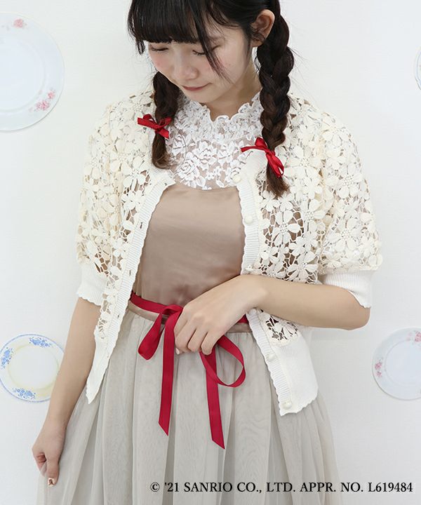 フラワー刺繍チュールワンピース/マイメロディ/F i.n.t [37AE02f011