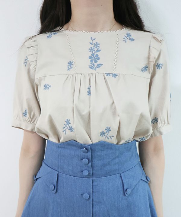 beige×blue / 162cm